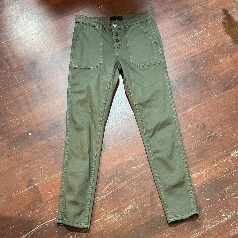Sanctuary Olive Green Skinny Button-Fly Pants